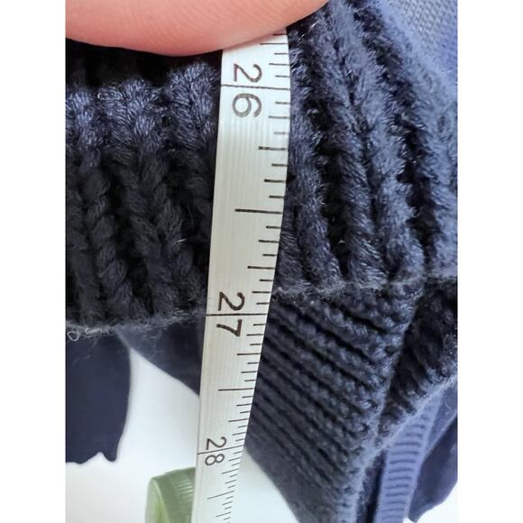 J. McLaughlin Cotton Linen Sweater Cardigan XL Comfort Quiet Luxury Navy Preppy - Picture 12 of 13